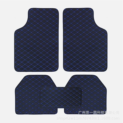 waterproof universal floor mat – Universal Foot Pad - black-blue-line-02