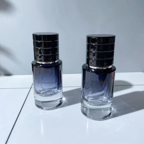 30ML high-end perfume bottle portable gradient blue glass spray empty bottle replacement travel cosmetics sample bottle