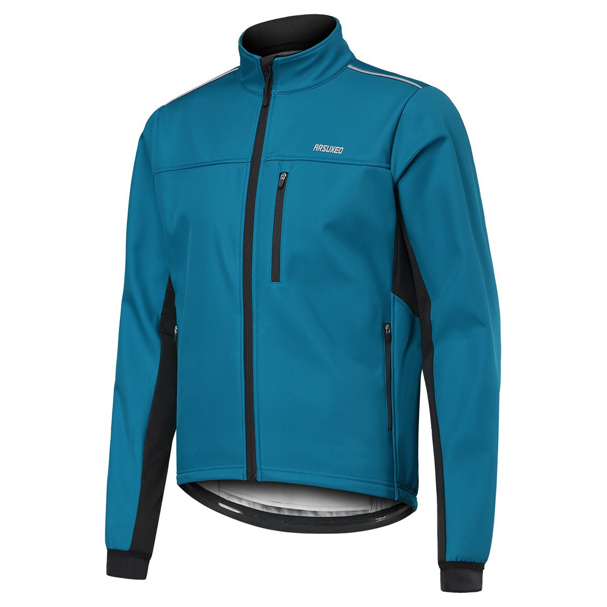 Sports Jacket, Autumn and Winter Cycling Clothing, Windproof, Water-Repellent, Three-Layer Warm Polar Fleece Outdoor Top for Men 24B