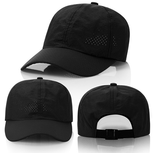 Soft top quick-drying mesh baseball cap men's breathable outdoor sun protection sun hat solid color baseball cap printing logo
