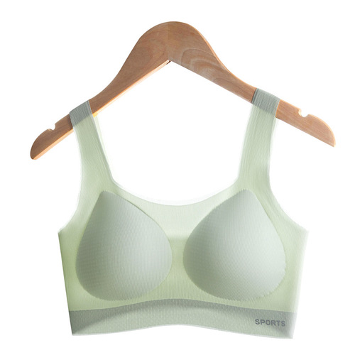 Summer thin and thin breathable underwear for girls in their development period, middle and high school students' seamless bra, girls' sports shock-proof vest