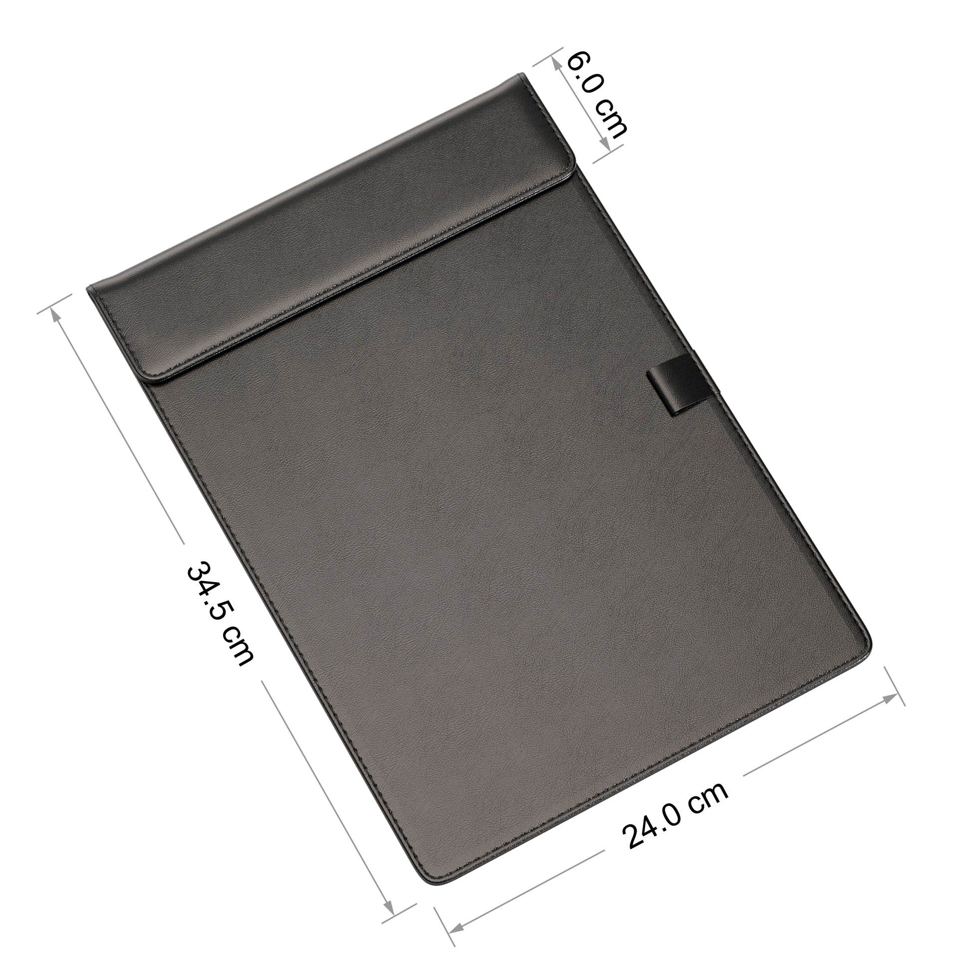 PU-블랙 소가죽 패턴 A4 회의 매트