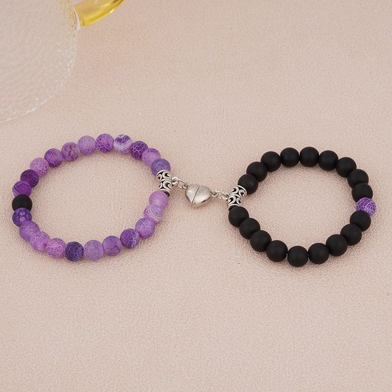 Natural Stone Chain Material Beaded Chain Chain Type Simple Style Geometric Alloy Natural Stone Beaded Chain Bracelets In Bulk