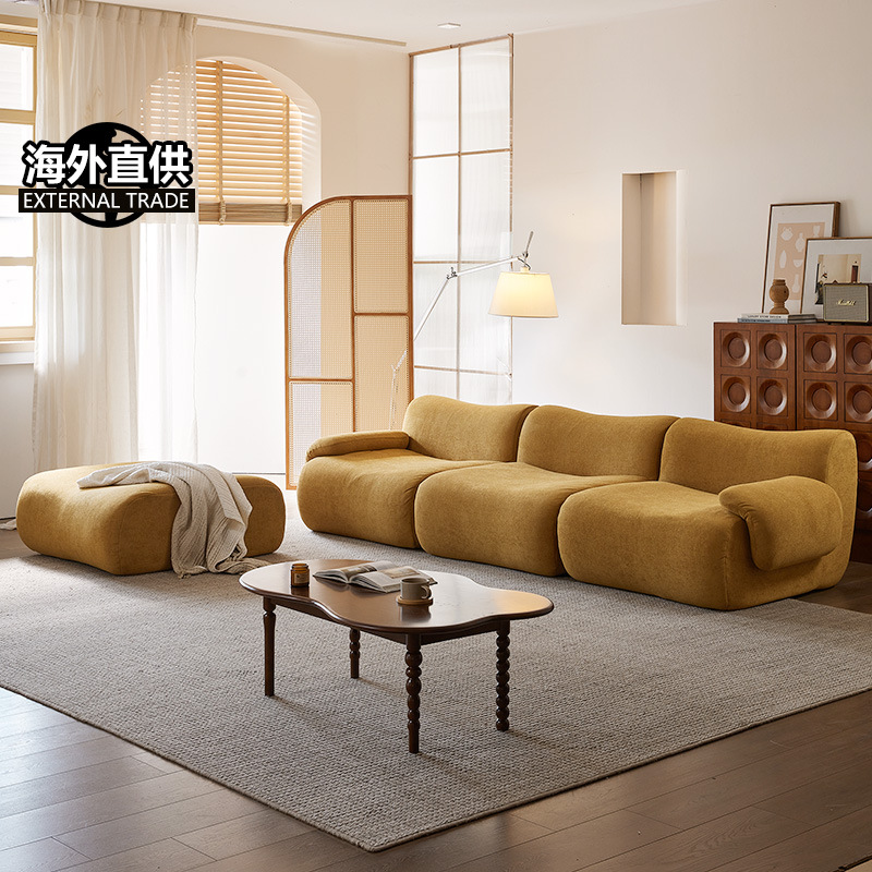 Diseñador de sofá de esquina modular medieval celebridad en línea combinación libre sala de estar tamaño de casa sofá de compresión transfronteriza