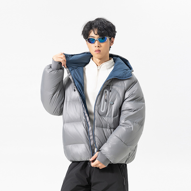 2025 New Winter down Jacket Men's Thickened Warm White Duck down Hooded Bread Jacket Multi-Color Optional Manufacturer Wholesale