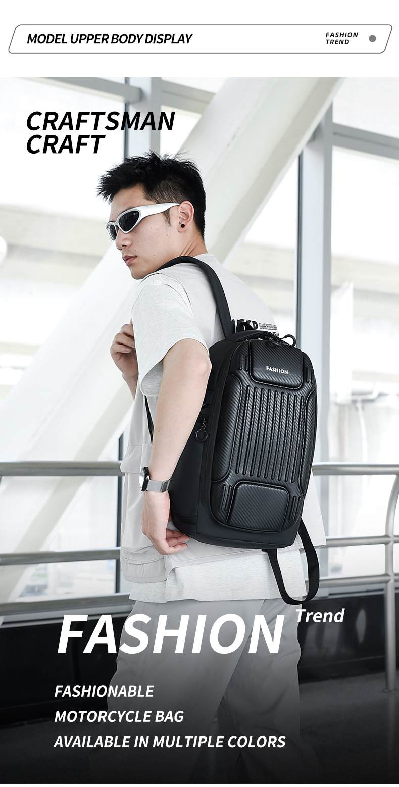 Wholesale hard-shell anti-collision computer bags, men's fashionable large-capacity backpacks, functional windproof and water-repellent travel backpacks undefined