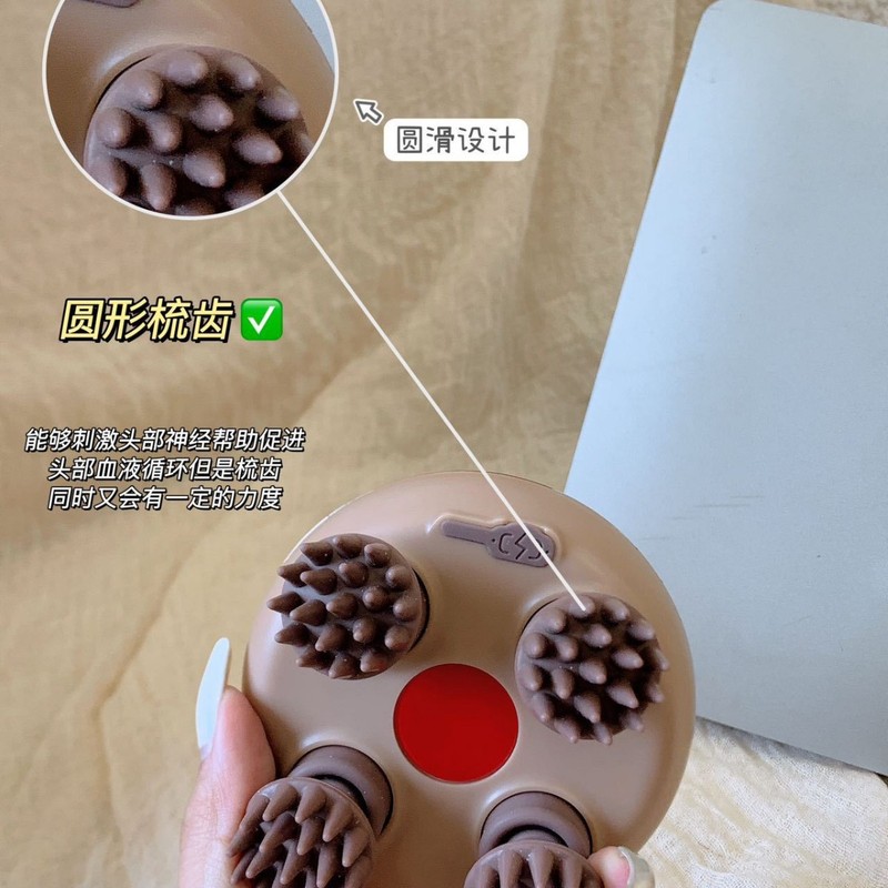 养护头部按摩仪头疗解压穴位按摩揉捏头皮按摩器亚马逊跨境专供|undefined