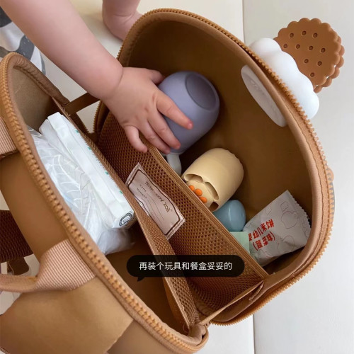 Zoyzoii Kindergarten Small Schoolbag Angel Dual-Shoulder Rainbow Donut Rabbit Backpack Christmas Back-to-School Gift