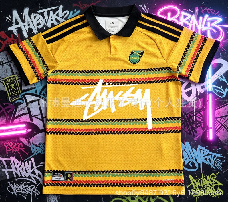 Stussy x adidas x Jamaica Home Jersey Yellow