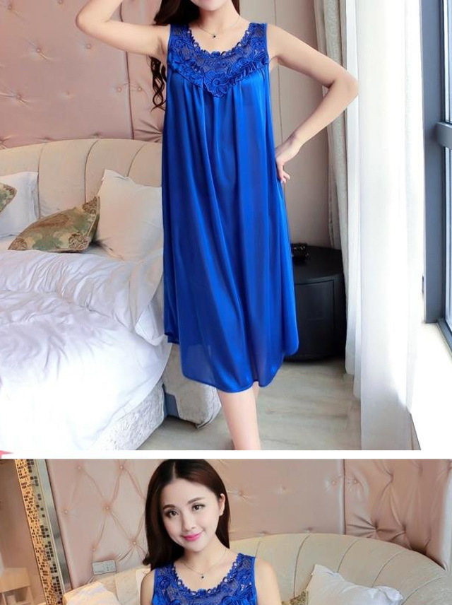 Silk-like Lingerie Sleep Dress 2