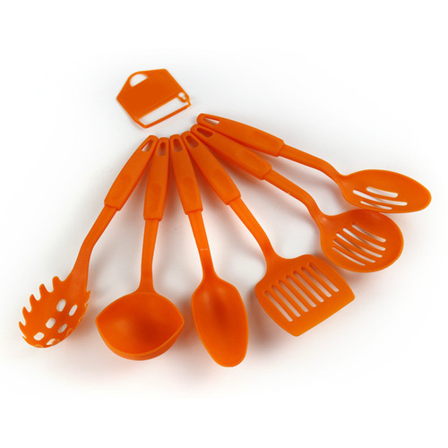 Small nylon kitchenware 6-piece plastic non-stick pot, spoon and spatula set kitchen utensil set