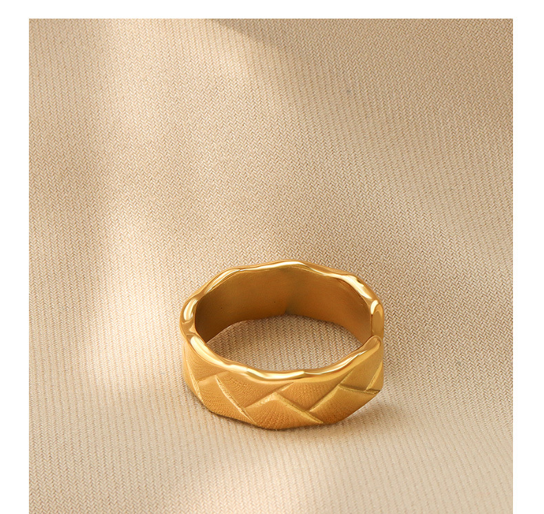 Anillo De Acero Titanio Rombo De Moda display picture 7