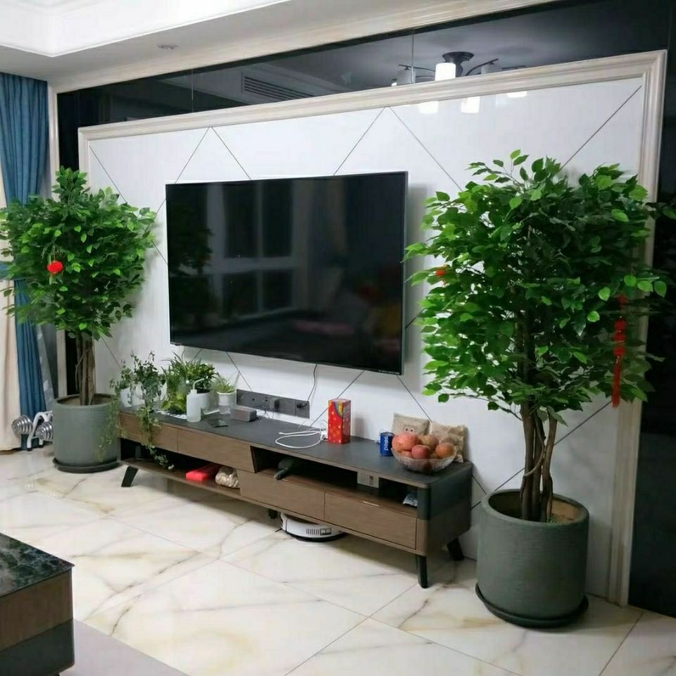 仿真绿植假榕树大型室内客厅落地高级大盆装饰办公室桌面