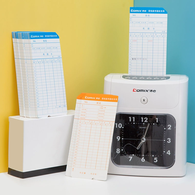 Qixin F3505 100 листов/упаковка, карта посещаемости оранжево-синего цвета