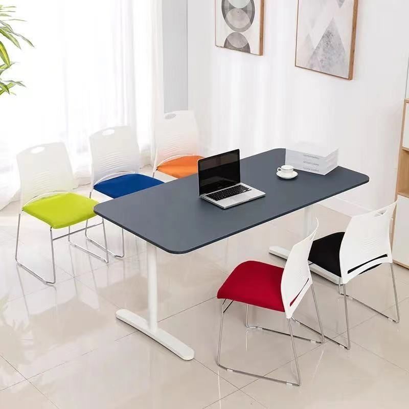 Simple Casual Mahjong Chair Conference Training Chair Office Comfortable Sedentary Staff Chair Stackable Solid Steel Chair