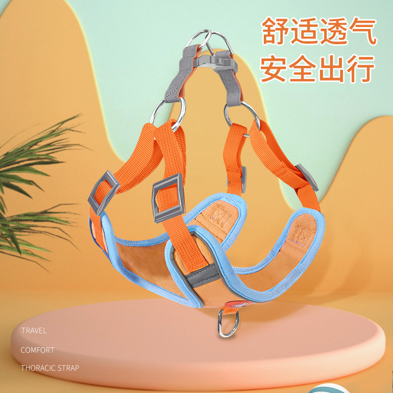 Amazon popular mascota correa de pecho gamuza gato y correa de perro reflexivo transpirable perro cuerda correa de perro
