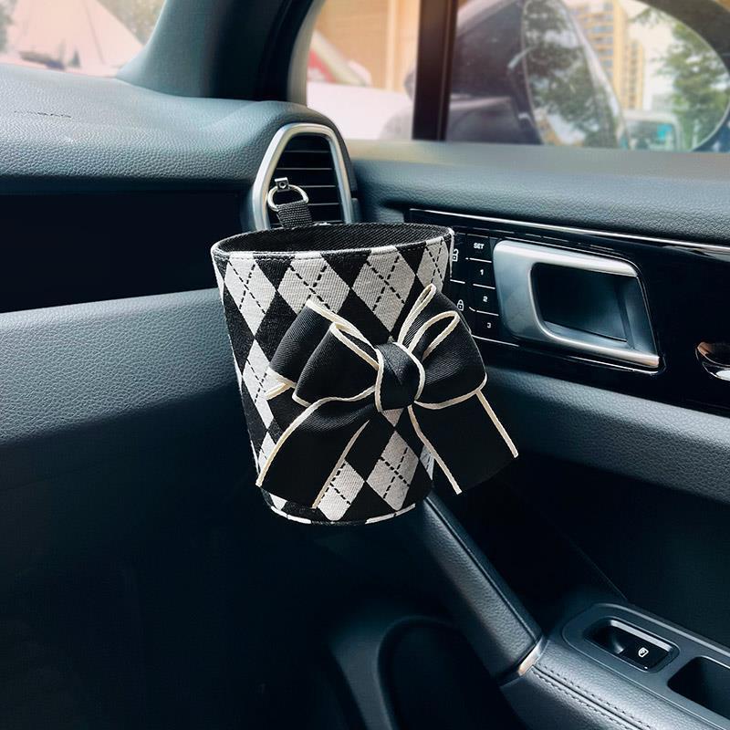 Basura del automóvil creativo asiento de basura del automóvil trasero almacenar artículos diversos salidas de aire bolsa colgante caja de almacenamiento del automóvil
