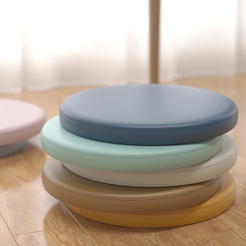 Round Cushion Leather Dining Chair Cushion Bar Table Stool Cushion Card Seat Bay Window Futon Memory Foam Non-slip Floor Soft Seat Cushion