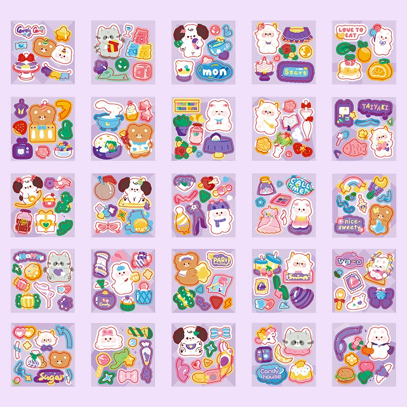 Sticker, cartoon children's set, scheduler, DIY