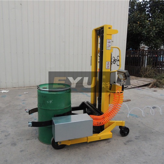 气动倒桶秤 油桶倒料秤 夹抱两用气动油桶翻转倒料车电子磅秤