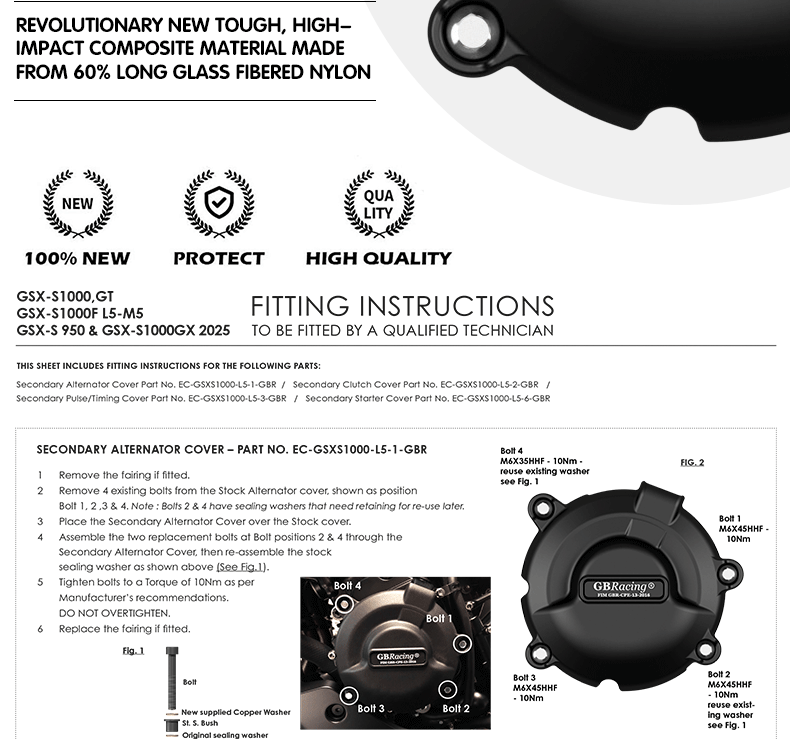 Suitable for Suzuki Gsxs1000F/S950/Katana Modified Engine Protection Cover and Anti-Fall Side Cover