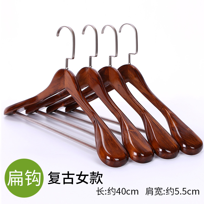 여성용 와이드 숄더 빈티지 플랫 후크