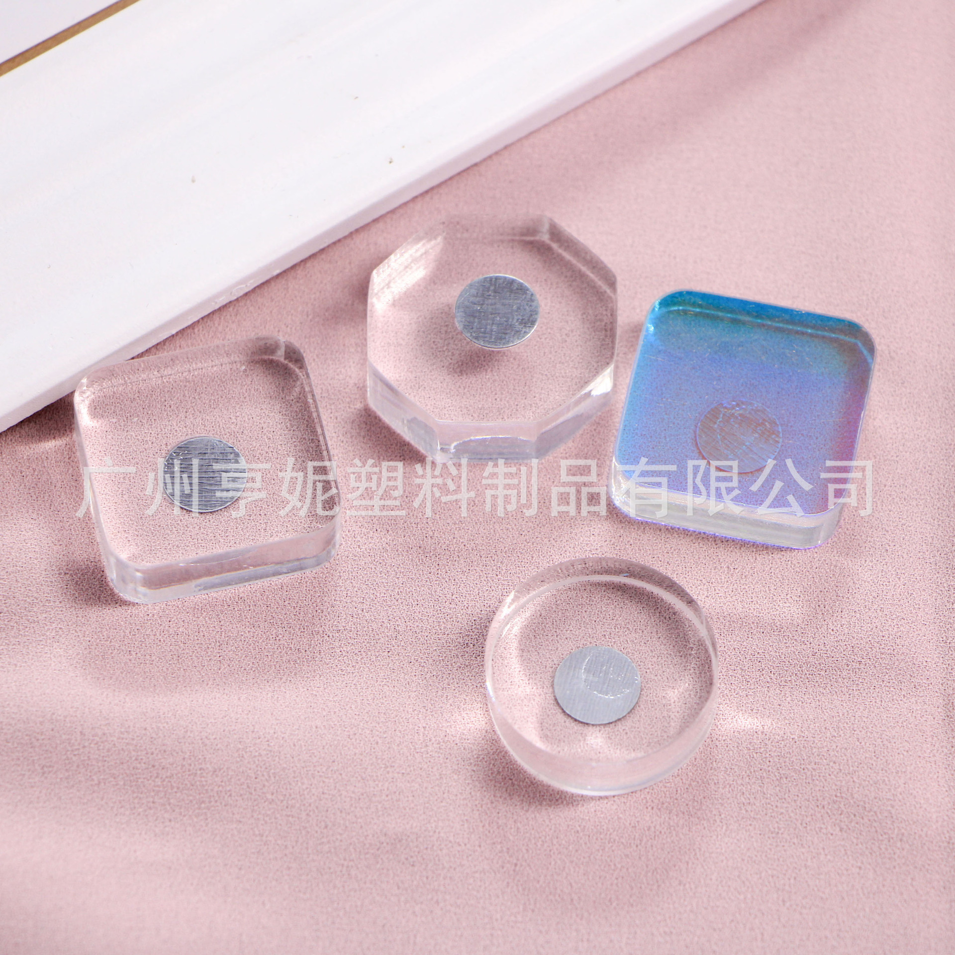 美甲亚克力简约异形小指甲窄底座练习甲片托日式强磁美甲工具