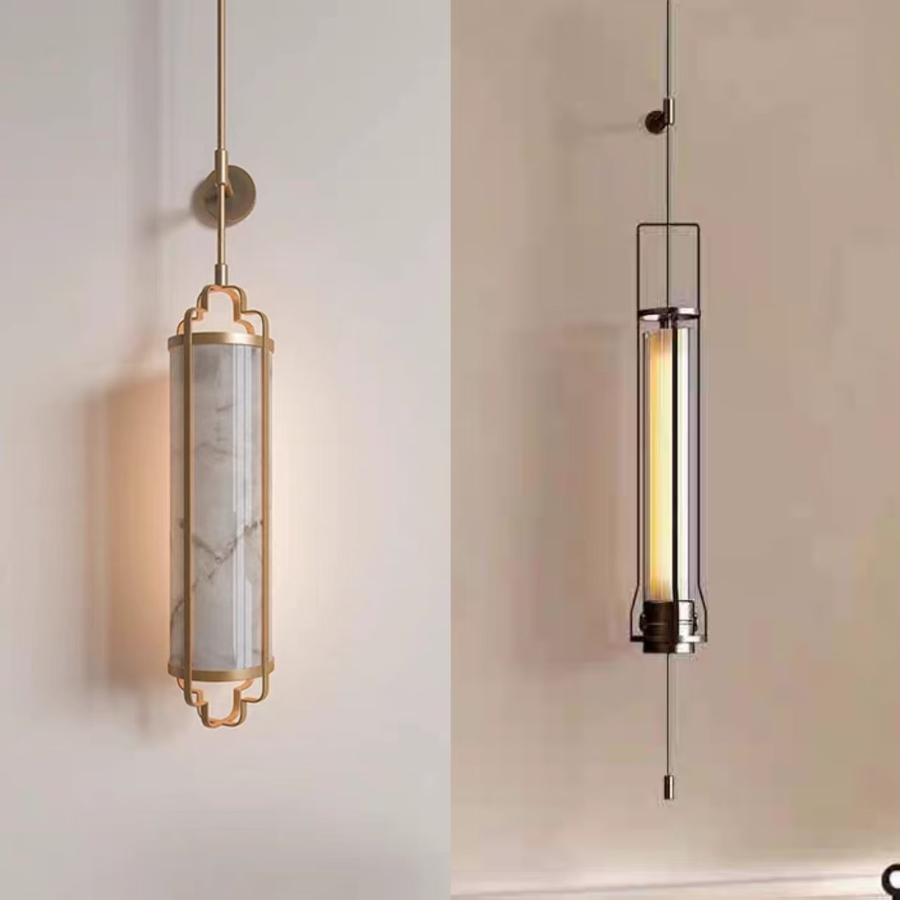 High-End Engineering Wall Lamp Hotel Ktv House Duplex Dining Room Corridor Home Long Pole Background Wall Lamp