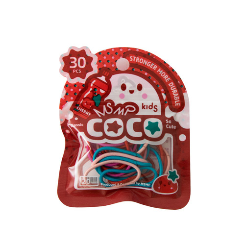 30 pieces of children's high-elastic candy-colored finger hair rings, simple and not harmful to hair, coco series super hot-selling hair accessories
