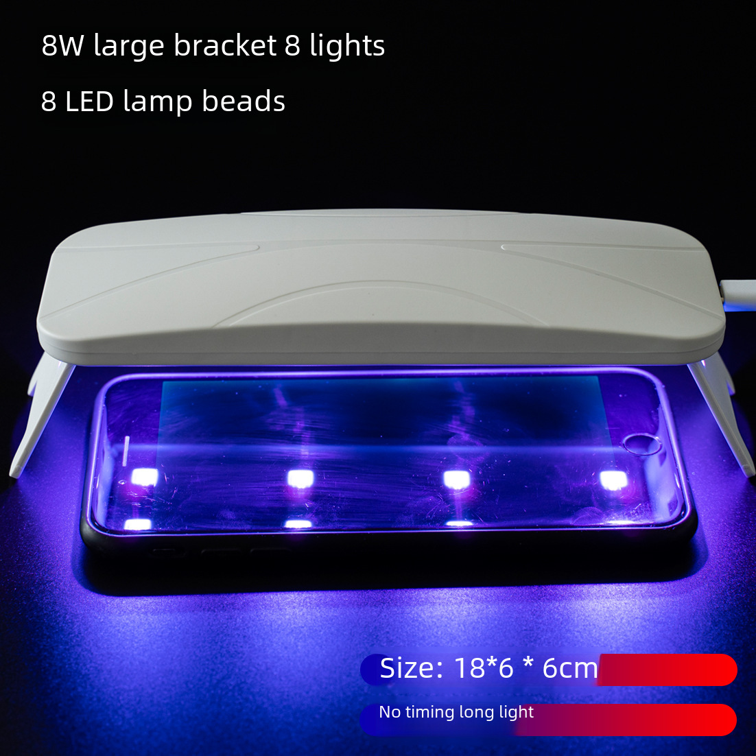 (2개) 28W 높은 전력 UV 경화 램프 UV 강화 필름 빛 경화 필름 베이킹 램프 LED 접이식 네일 아트 UV 램프