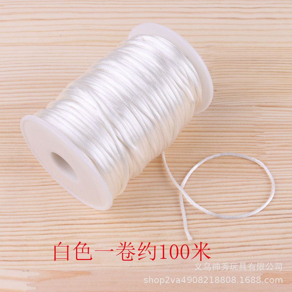 Tejido cuerda roja Jade hilo hecho a mano bricolaje pulsera de oro con cuentas cobre material moneda tejida nudo Chino