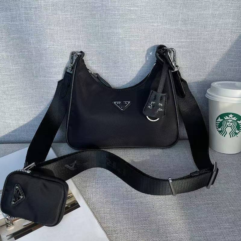 Manufacturer Wholesale Foreign Trade Original Nylon Fabric Shoulder Bag, High-Quality Triangle Logo Three-In-One Underarm Bag, Crossbody Bag Made in Dongguan Manufacturer Wholesale Foreign Trade Original Nylon Fabric Shoulder Bag, High-Quality Triangle Logo Three-In-One Underarm Bag, Crossbody Bag Made in Dongguan