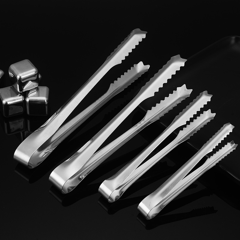 Stainless steel ice tongs food tongs sugar cube tongs buffet restaurant bar ice bucket tongs ice cube tongs small tongs wholesale