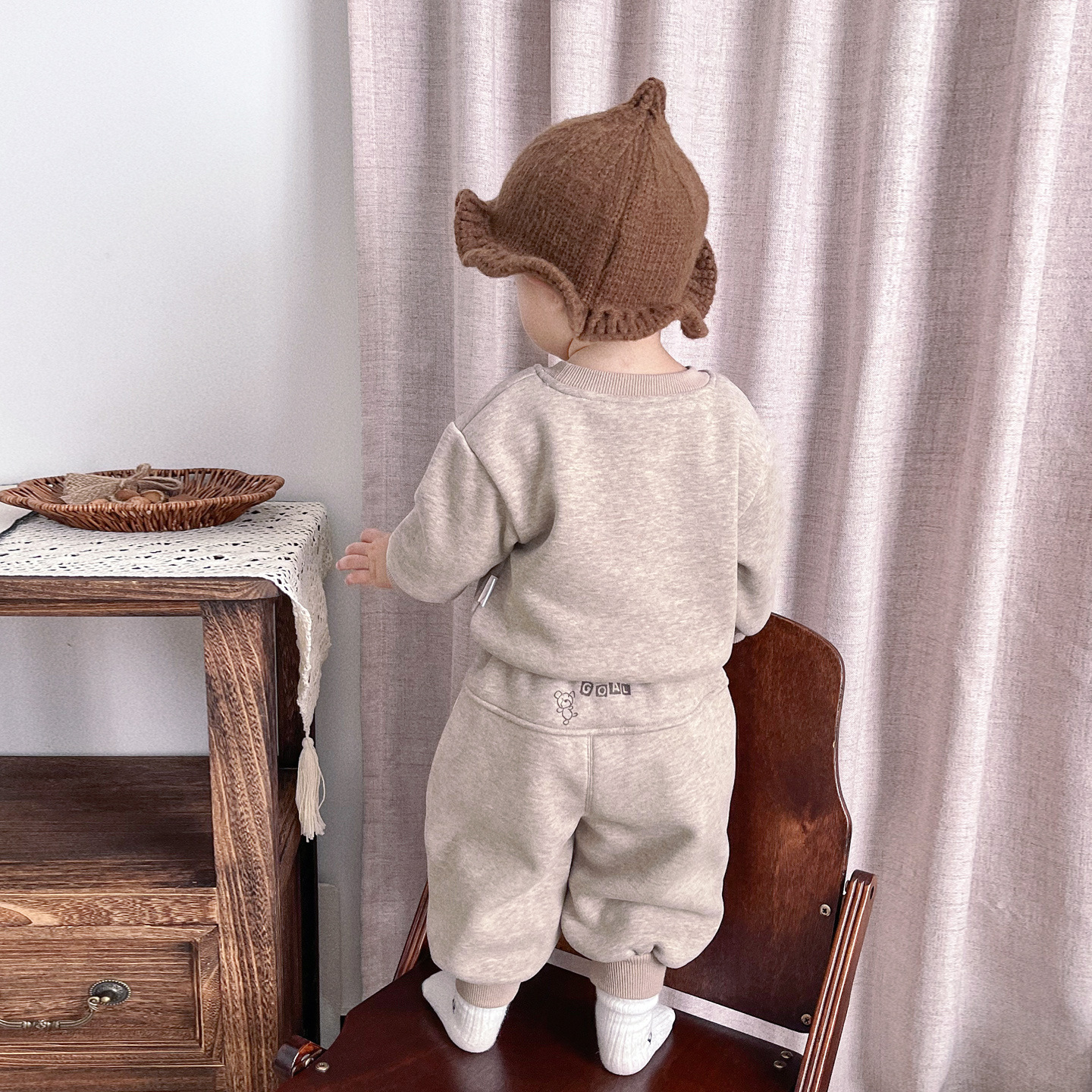106059819@qq.com Abbigliamento per neonati e bambini piccoli, autunnale, set trapuntato foderato in pile, stile cartone animato carino, elegante set a due pezzi da indossare per bambini_voghion.com