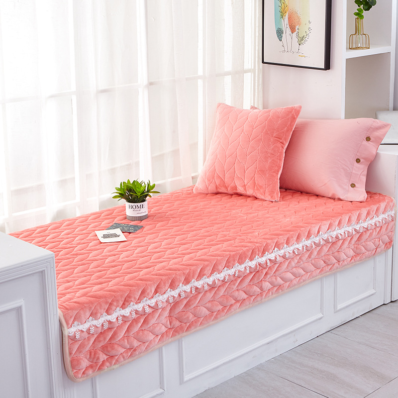 厂家法兰绒花边飘窗垫子窗台阳台垫子落地窗垫可定制一件代发