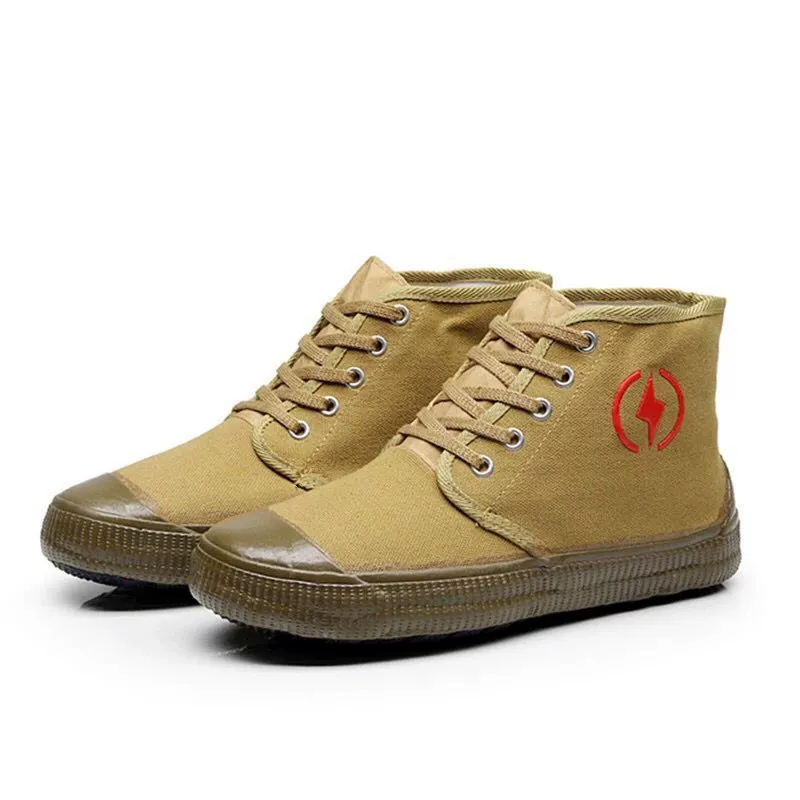 Обувь освобождения Высокая камуфляжная обувь тренировочная обувь желтые кроссовки Изолированная обувь резиновая обувь военная тренировочная обувь Рабочая обувь оптом