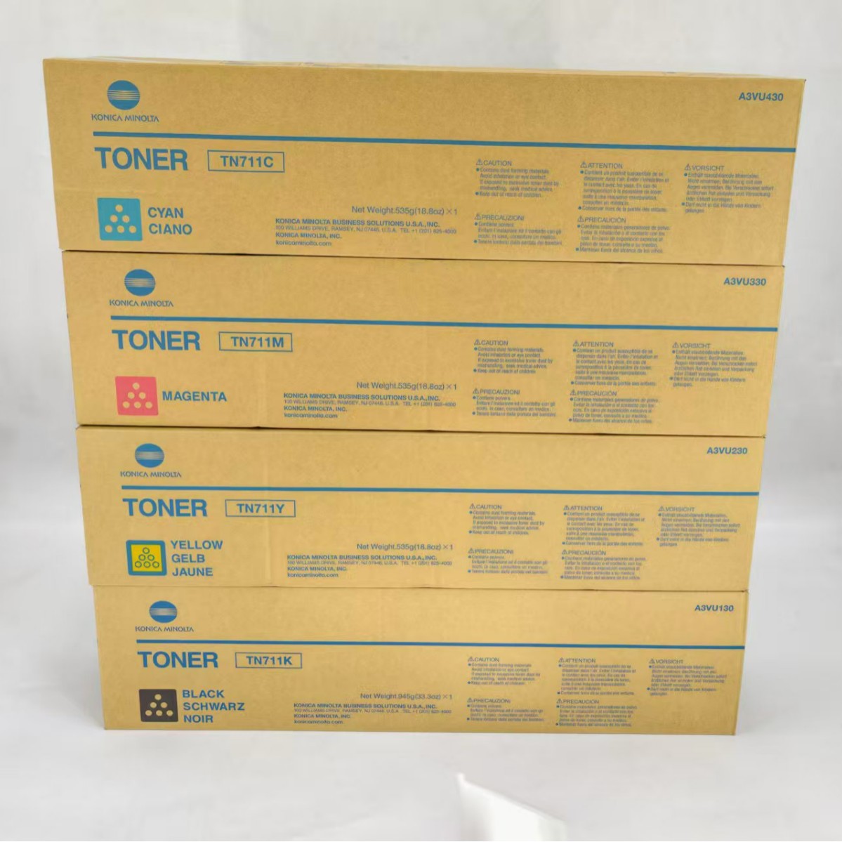 Original Konica Minolta TN711 Toner Minolta C654 C754 Cartucho de tóner KYCM