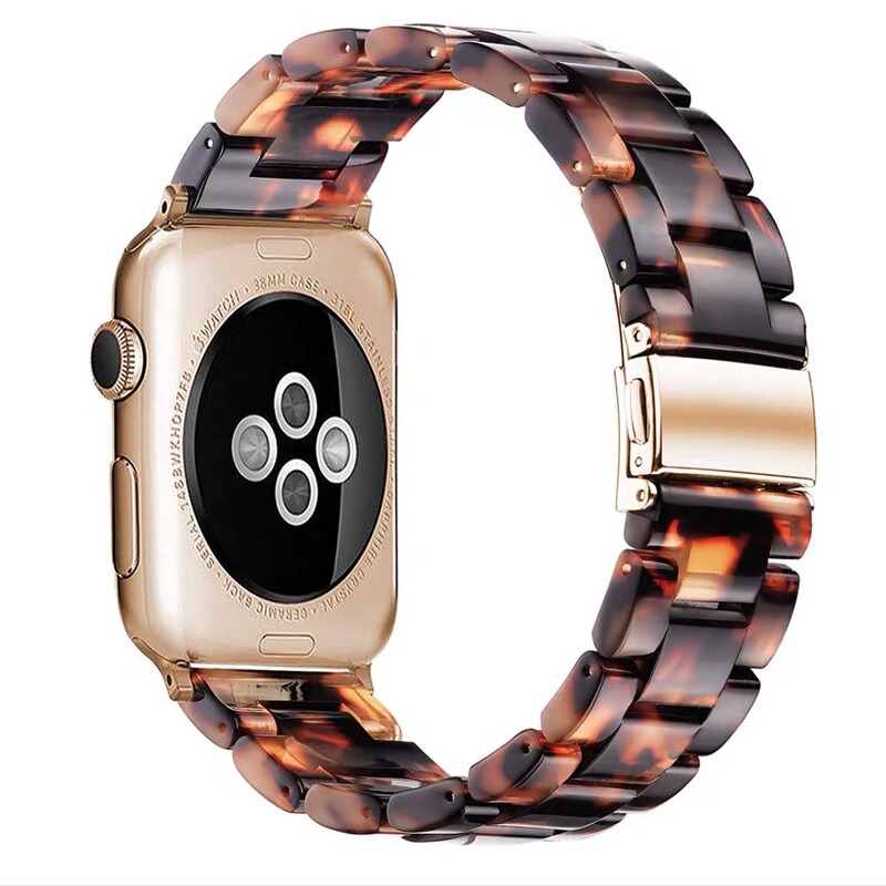 For apple watch1234567 generation se apple resin waterproof strap three beads floral Glacier watch band For apple watch1234567 generation se apple resin waterproof strap three beads floral Glacier watch band