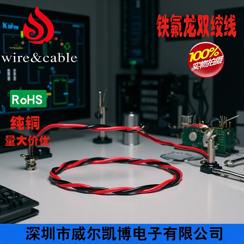 Wire with Copper Core, National Standard Ul1332, Tinned Teflon High-Temperature Wire, Twisted Pair Wire, Electric Vehicle Power Cord, Charging Cable