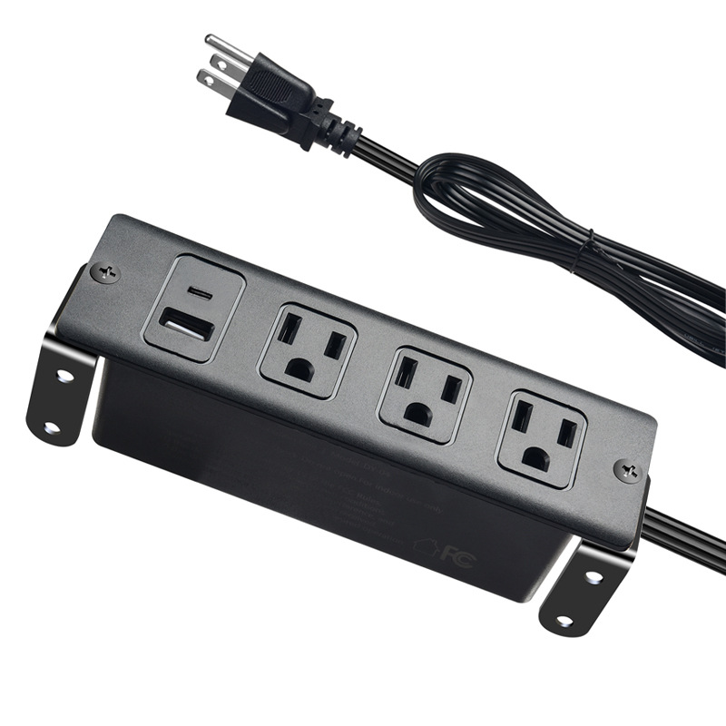 Transfronterizo estándar de EE.UU. enchufe de fila oculto enchufe de fila inteligente 2 sockets + 2USB multifuncional enchufe de fábrica de comercio exterior