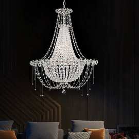 意大利轻奢法式水晶吊灯客厅卧室别墅餐厅复式楼设计师高端吸顶灯