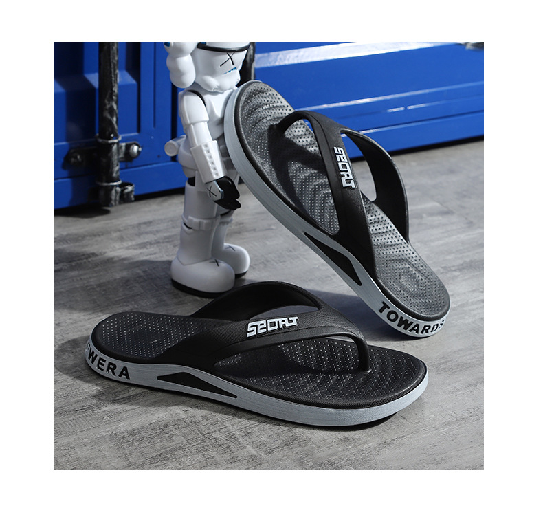 Pantofole personalizzate a spina di pesce per capispalla estivi sportivi casual Piedini con clip in PVC Sandali da spiaggia da uomo con fondo piatto_voghion.com