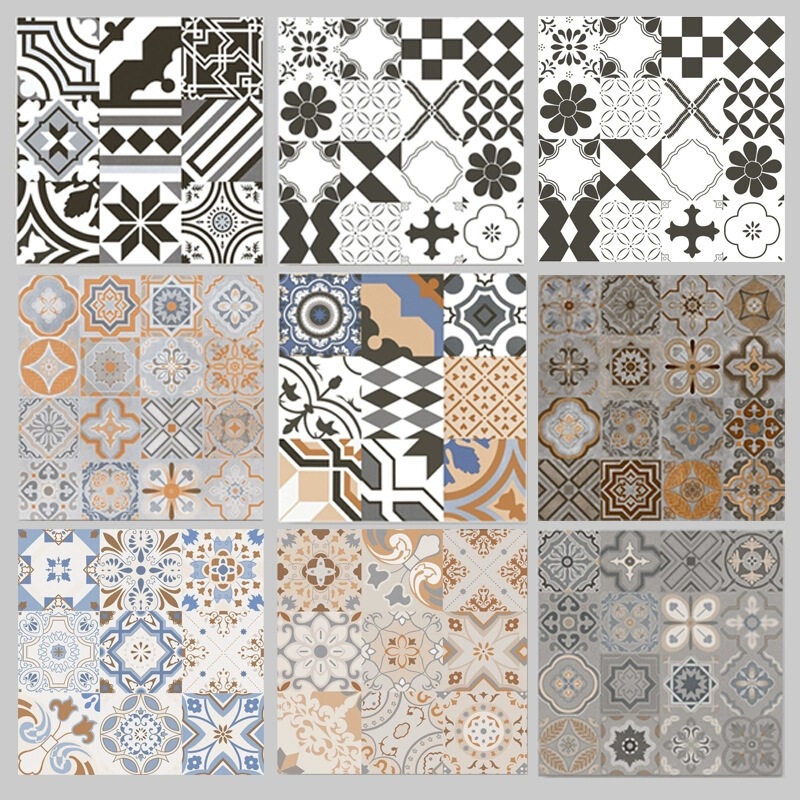 Retro cement tiles 600x 600 restaurant coffee shop clothing store ceramic tile mosaic kitchen and bathroom antique floor tiles balcony