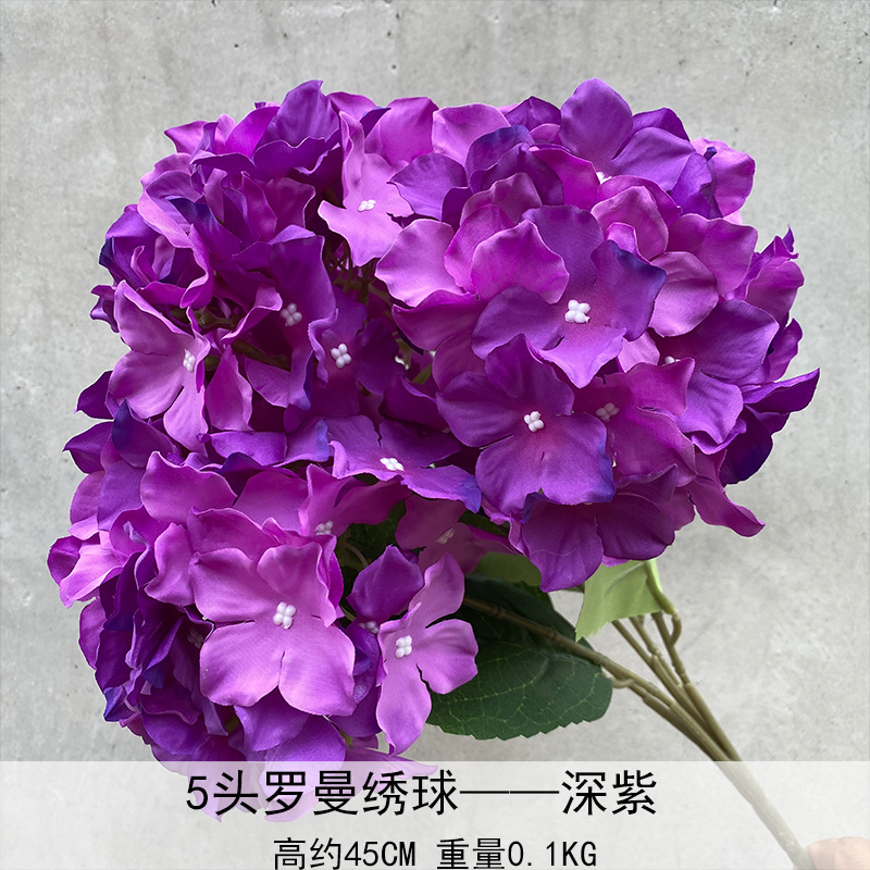 5 macarrón hortenida flor de mesa hortenida flor de mesa flor de decoración de flores falsas decoración de decoración transfronteriza