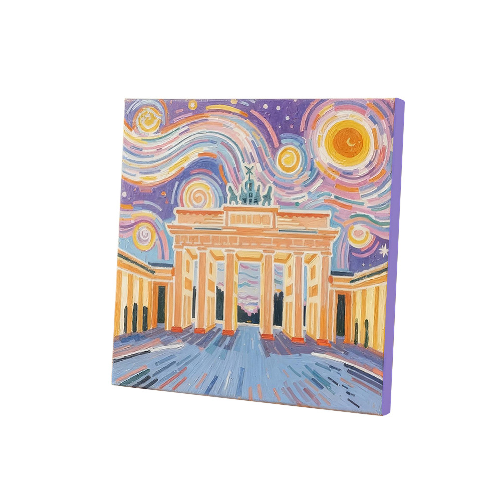 Transfronterizo nuevo mundo pinturas al óleo digital con marco diy acrílico rellenado a mano curar pinturas decorativas paisajísticas