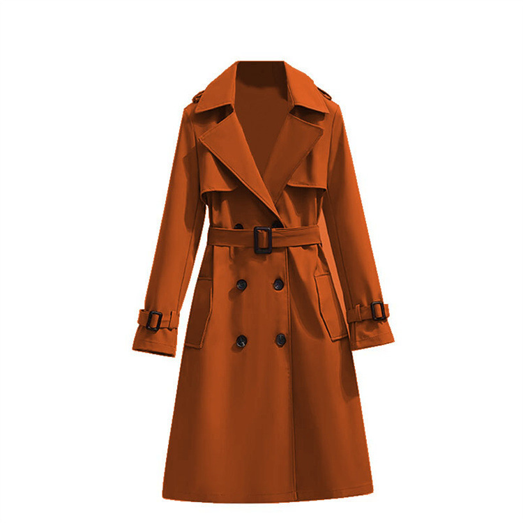 ng2510292 2025 Spring And Autumn New Fashion Women's Korean Style Mid-Length Fashionable Elegant Casual Trench Coat Long Sleeve_ecoleips.com