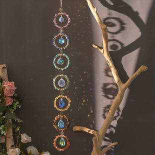 Scenic spot hot spring new natural gravel dream catcher crystal wind chimes room decoration pendant hanging ornament