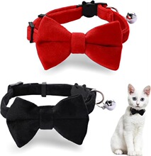 V 47995 Velvet Bow Cat Collar with Bell ����޺�������Ȧ