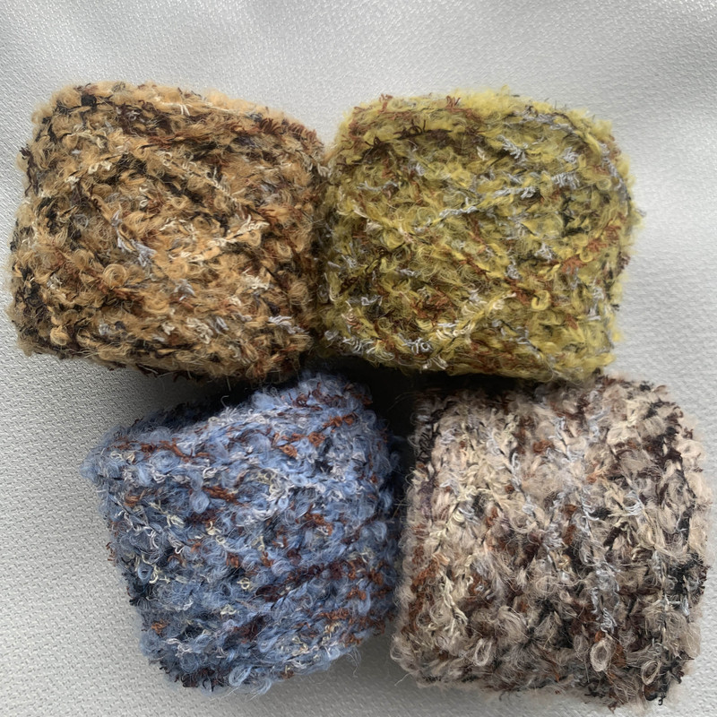 Sichuan Color Carpet Hand Mixed Line Feather Circle Yarn Wool Group Hand Diy Knitted Scarf Crochet Color Group Line