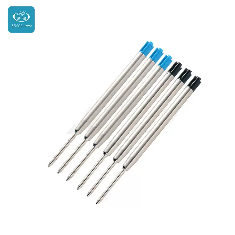 替芯新品现货金属笔芯学生文具圆珠笔笔芯通用不锈钢笔芯欧标美标